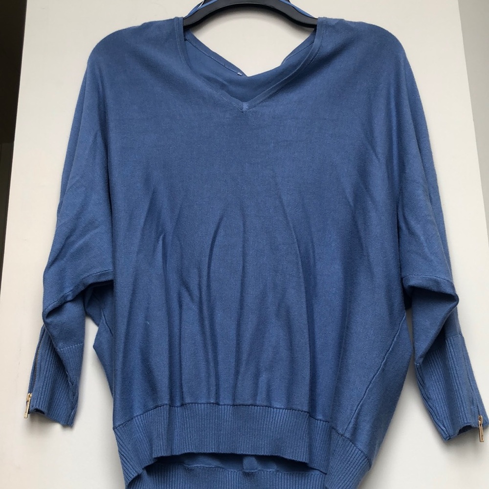 V Neck Blue Sweater